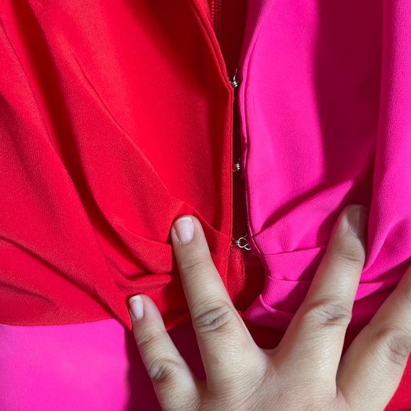 Fashion to Figure: Patrick Starr Collection Red and Pink Jumpsuit Size 2 - Picture 8 of 10